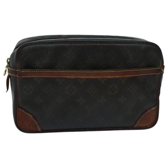 LOUIS VUITTON Monogram Compiegne 28 Clutch Bag M51845 LV Auth ti2180 - Picture 1 of 16